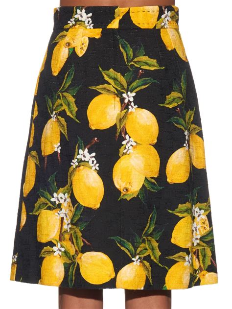 dolce and gabbana lemon skirt
